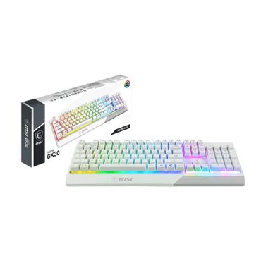 Modemlər və şəbəkə avadanlıqları: 🎮 MSI VIGOR GK30 Gaming Water‑Repellent Keyboard – Ağ rəngdə premium