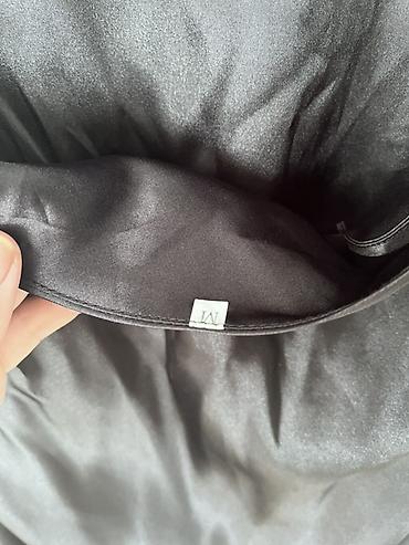 zara web: Crna slip/večernja haljina od satenskog materijala - Boja: crna, sa — 4