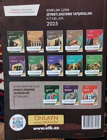 50 qepik satılır: Riyaziyyat MHM 9 - 5 AZN Azərbaycan dili 20 SINAQ 9 - 3 AZN İngilis — 10