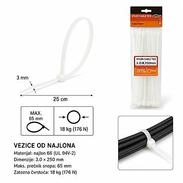 super krecko: KMT Kablovska vezica beli 9368020 - Tip: Vezice od najlona (nylon — 1