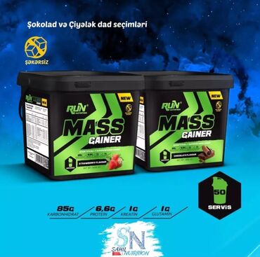balıq tutmaq ucun: Gainer Run Nutrition, Çəki: > 5000 g, Yeni