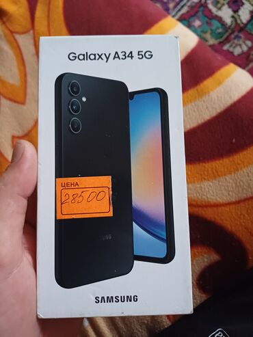 Samsung: Samsung Galaxy A34 5G, Новый, 256 ГБ, цвет - Черный, 2 SIM