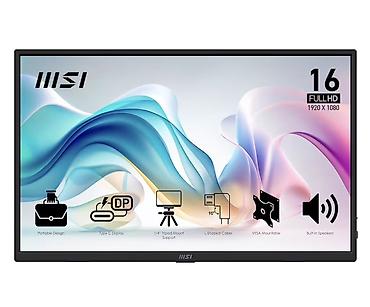 hd monitor: MSI PRO MP165 E6 portativ monitor - Ekran: 15.6 düym, Full HD — 1