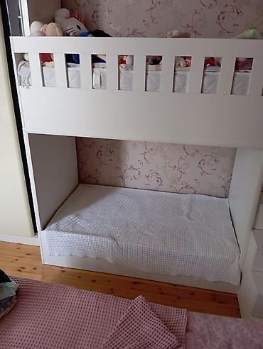 taz: Oğlan və qız üçün, İşlənmiş, Çarpayı, Matras ilə, Siyirməli, MDF — 2