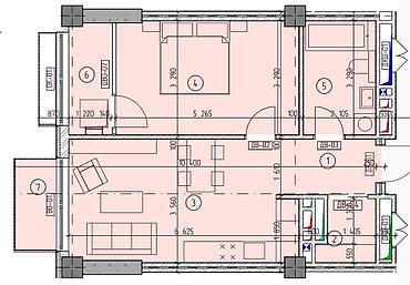 2 комнаты, 60 м², Асанбай мкр Элитка, 10 этаж, ПСО (под самоотделку)