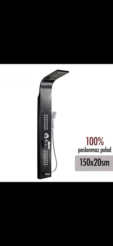 Duş başlıqları: Duş Paneli – 100% paslanmaz polad, 150x20 sm Məhsulun xüsusiyyətləri — 3