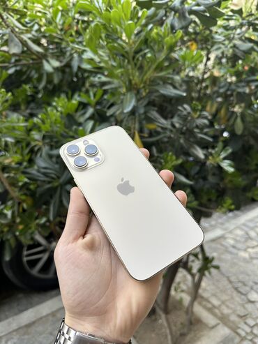 iphone 13 pro islenmis: IPhone 13 Pro Max, 128 GB, Matte Gold, Sənədlərlə, Face ID, Simsiz şarj
