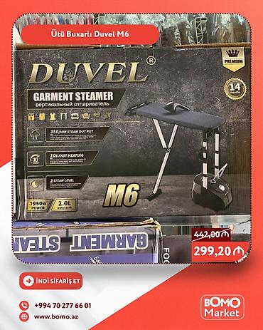 Ütülər və buxarlayıcılar: 🔥 Ütü Buxarlı Duvel M6 ✅ Marka: Duvel ✅ Gücü: 1950 Vatt ✅ Həcmi: 2 l — 1