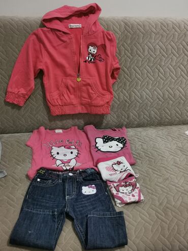 jogger farmerke: Bundle: T-shirts, Footies, Jeans, For girls, age: 9-12 months