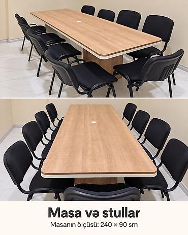 ofis avadanligi: Məhsul: Ofis/Toplantı dəsti – uzun konfrans masası Xüsusiyyətlər: - — 1
