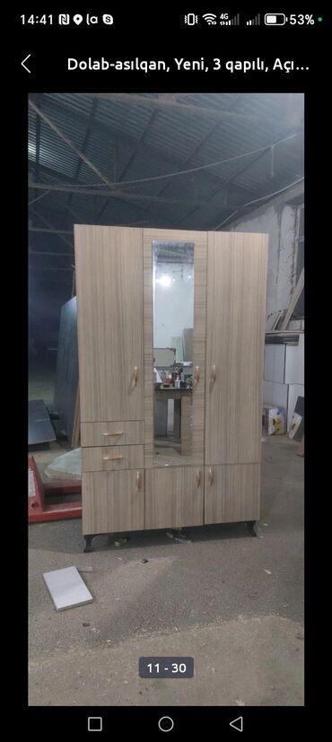 Dolablar: Yeni, 3 qapılı Düz dolab, Dolab-asılqan — 7