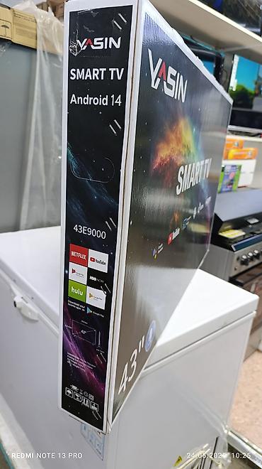 43e9000: Срочная акция телевизор YASIN 43 cmart android 14 Модель 43E9000 Цена — 9