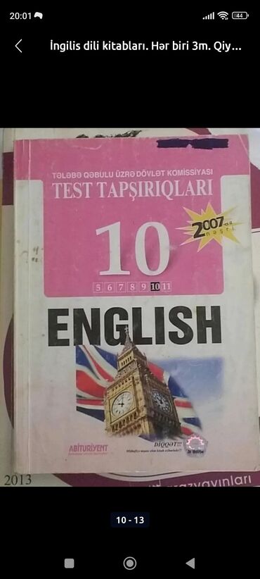 Tədris ədəbiyyatı: İngilis dili kitabları. Ün. Yeni Yasamal
📎10 — 10