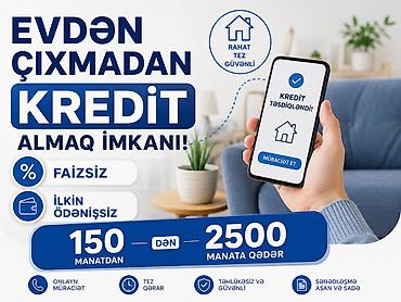 şəkili: Evdən çıxmadan onlayn kredit alma imkanı! Xüsusiyyətlər: - Faizsiz - — 1