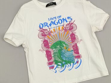 chaotic system t shirty: Топ жіночий, Bershka, розмір XS