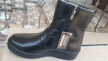 Кроссовки и спортивная обувь: Мужские кожаные сапоги саламандра - Цвет: черный - натуральная кожа — 4