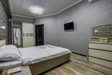 Посуточная аренда квартир: 2 комнаты, Душевая кабина, Постельное белье, Кондиционер — 3