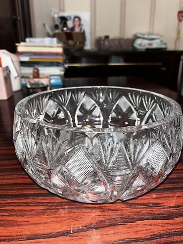 Kəsim naxışlı şüşə/kristal meyvə qabı (kasə) - Material: qalın lalafo.az -da Kəsim naxışlı şüşə/kristal meyvə qabı (kasə) - Material: qalın