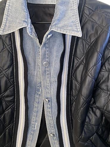 usta geyimi: Qadın üçün ikiqat effektli üst geyim – quilted dəri görünümlü jaket və — 2