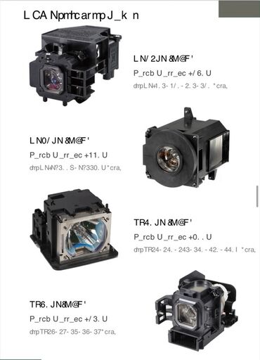 Digər TV və video məhsullar: Məhsul: Proyektor lampaları və lampalı modul blokları Təsvir: - — 19