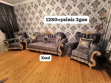 Masa və oturacaq dəstləri: Masa və 6 stul dəsti – Xmd • Komplekt: 1 yemək masası + 6 ədəd stul — 9