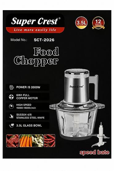 plesteshin 5: №: 9553 Məhsulun adı: Doğrayıcı Super Crest SCT-2026, 2000 Vt, 3.5 l — 1