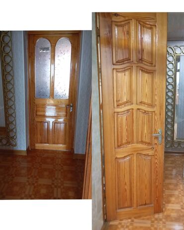 qapi islenmis: 4 eded Otaq qapisi. 1ededi 30man. Yaxsi veziyyetdedi.1 eded Sanuzel