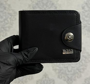 kişi tumanı: Məhsul: Kişi pulqabısı (qara) - Material: hamar teksturalı süni dəri — 1