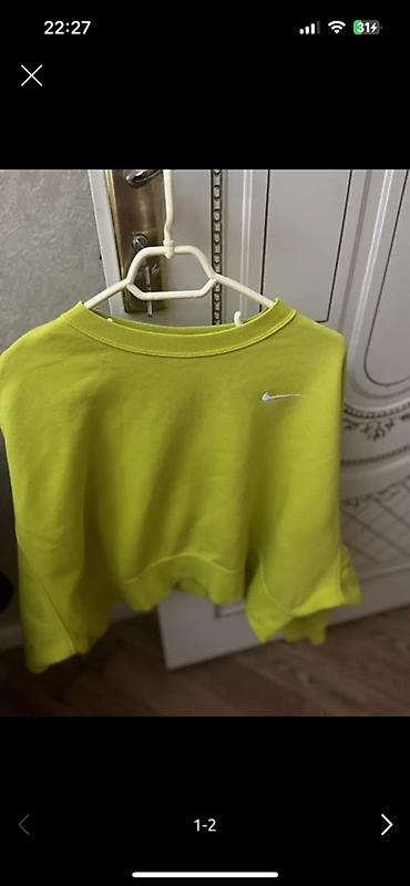 теплые мужские свитшоты: Толстовка, Nike, S, цвет - Желтый — 6