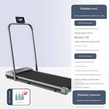 Trake za trčanje: Traka za hodanje/trčanje za kuću i kancelariju – kompaktna i tanka — 2