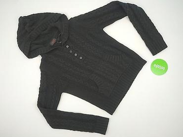 sweter czarny: Qed London, Bluza z kapturem damska, rozmiar M — 2