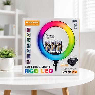 Кольцевая RGB LED‑лампа PLOKAMA LIVE‑R56 Pro - Мягкий равномерный