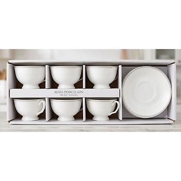 çay servis: Çay dəsti, rəng - Ağ, Farfor, 6 nəfərlik — 1