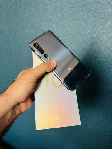 xiaomi mi max: Xiaomi Mi 10 5G, 128 GB, rəng - Boz, 
 Zəmanət, Sensor, Barmaq izi