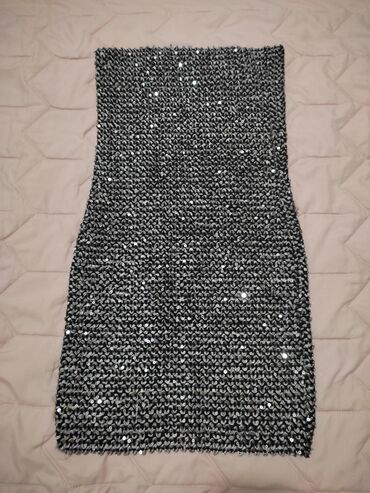 haljina sa šljokicama: S (EU 36), M (EU 38), color - Black, Cocktail, Without sleeves