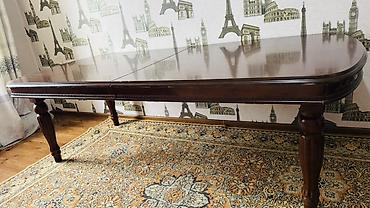 study table: Раскладной обеденный стол из массива дерева в классическом стиле. - — 1