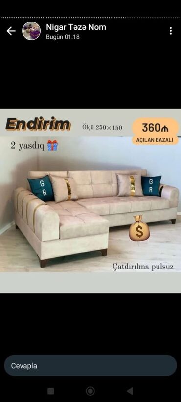 ikinci əl künc divan: Künc divan