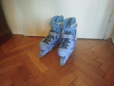 Roleri i rolšue: Podesivi roleri 36-39 plavi,tockici za rolere - ko novi Deciji — 23