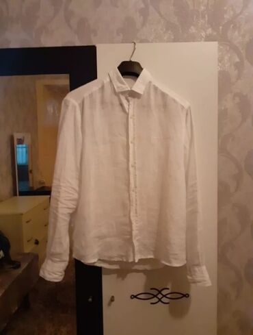 sport ev geyimleri instagram: Рубашка Massimo Dutti, XL (EU 42), цвет - Белый