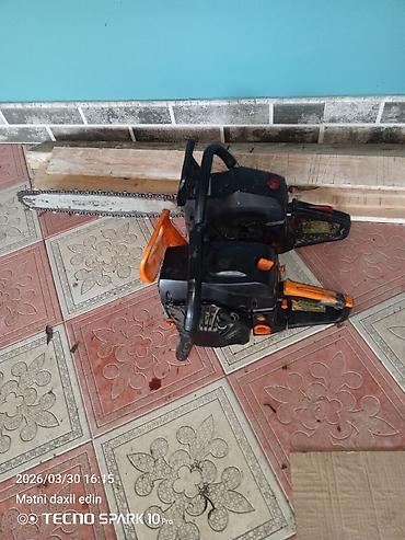 elektrik mişarı satılır: Benzinli mişar dəsti – 2 ədəd. yaxşı işləyir tek tek — 1