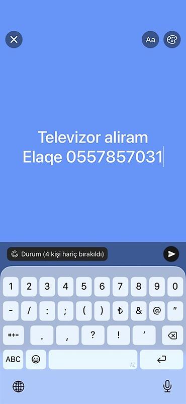 Xidmət: Televizor alışı Təsvir: - Hər növ və ölçüdə televizorların lalafo.az -da Xidmət: Televizor alışı Təsvir: - Hər növ və ölçüdə televizorların