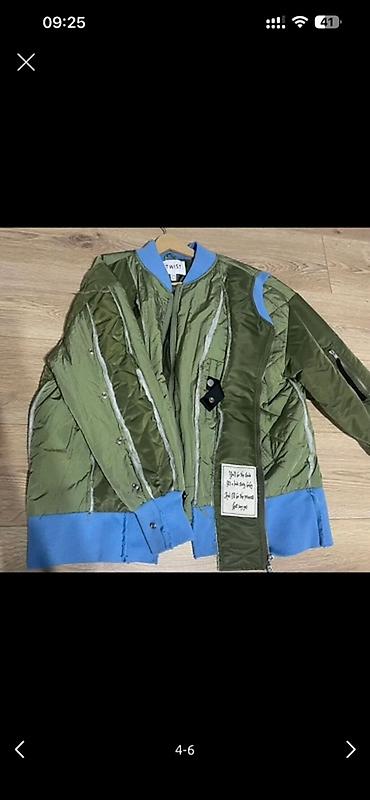 brend geyim: TWIST brendi bomber üslubunda ikiqatlı jaket - Rəng: zeytun-yaşıl — 1