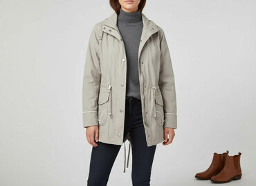 kurtka puchowa damska z kapturem reserved: Canda, Women`s parka, size L