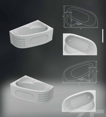 Duş poddonları: Duş kabinələr ara bölmələr hamam mebeləri Moydadırlar dolablar led — 29