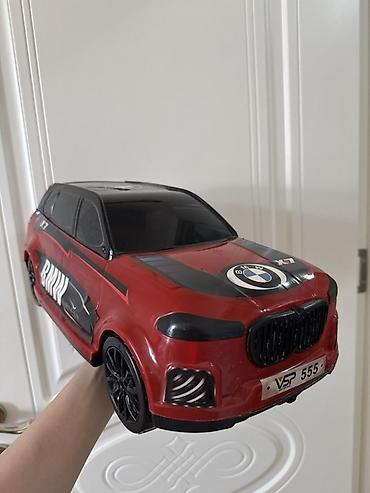 oyuncaq ayi type 0: Uşaq üçün oyuncaq maşın – BMW X7 stili - Korpus: qırmızı rəng, qara — 2
