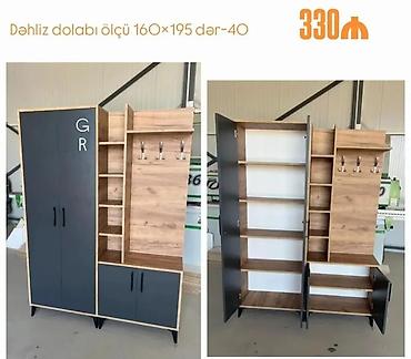 kitab refi mebel: Dəhliz dolabı – ölçü: 160×195 sm, dərinlik 40 sm. - Kombinə material — 1
