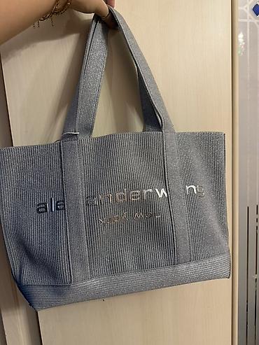 alexander wang: Boz rəngli Alexander Wang tote çantası - Material: sıx toxumalı — 1