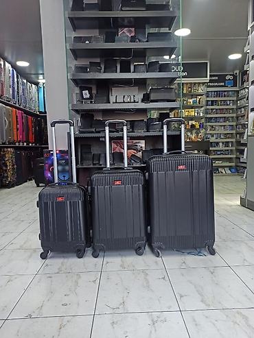 Чемоданы: Səyahət çemodan dəsti – 3 ölçü - Rəng: qrafit/qaraya yaxın boz - — 1
