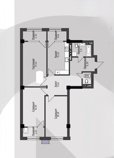 Продажа домов: 3 комнаты, 109 м², Элитка, 4 этаж, ПСО (под самоотделку)