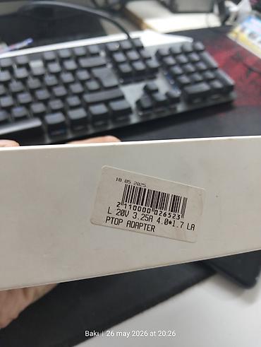AC Adapter – Noutbuk üçün şarj qurğusu Texniki göstəricilər: - Giriş